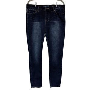 {Lucky Brand} "Brooke Skinny" Mid Rise Ankle Length Slim Stretch Denim Jeans